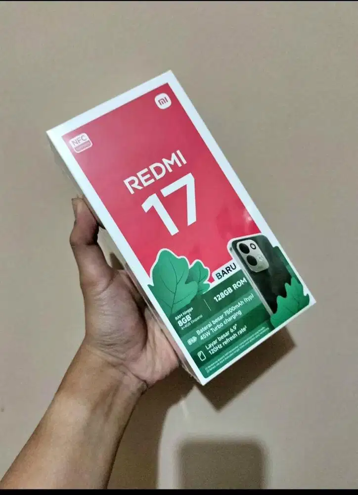 New redmi 17 ram4/128 garansi resmi 1 tahun