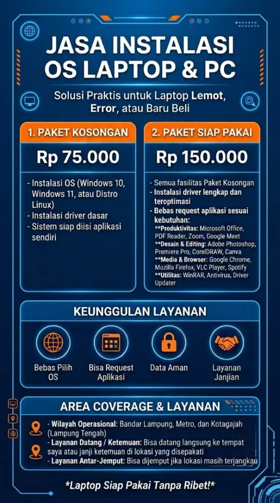 JASA INSTALASI OS KOMPUTER/LAPTOP