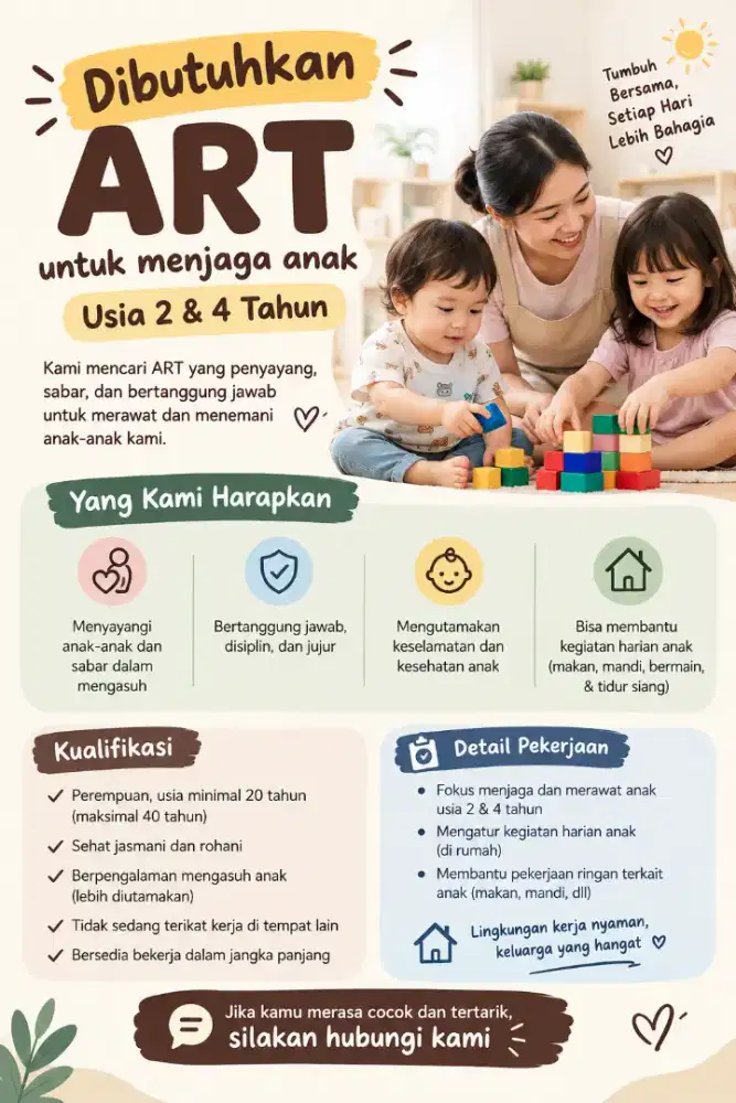Mencari ART pp atau menginap