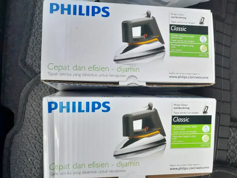 2 buah setrika philips baru