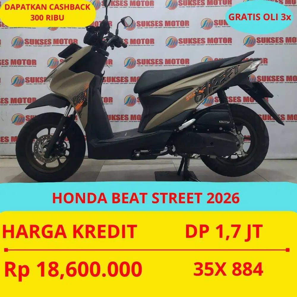 HONDA BEAT STREET 2026 DP MURAH 1,7 JUTA GUYSS