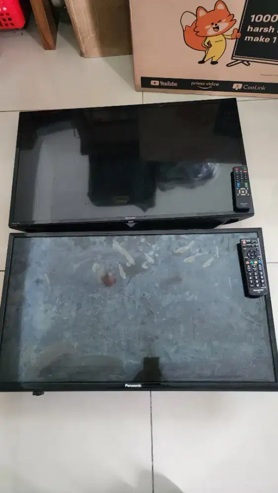 Tv Panasonic 32 & Tv Sharp 32,  tidak nyala, jual apa ada nya