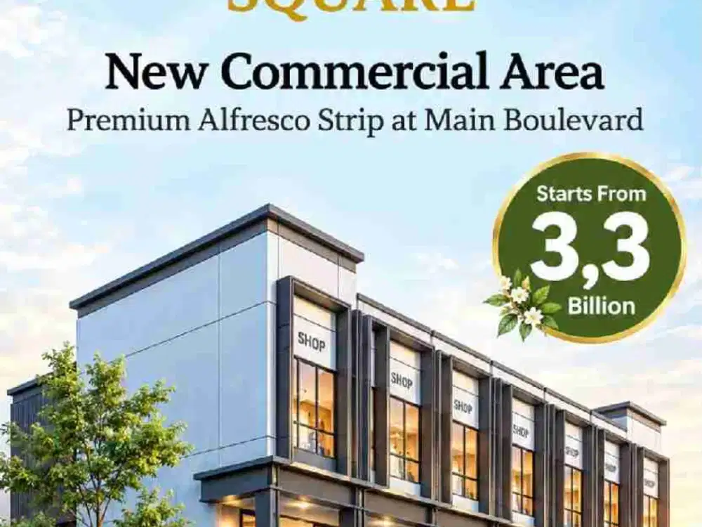 Gardenia Square Alfresco Regular 3 Lantai Pinggir Jalan Paramount Petals Direct Access Tol