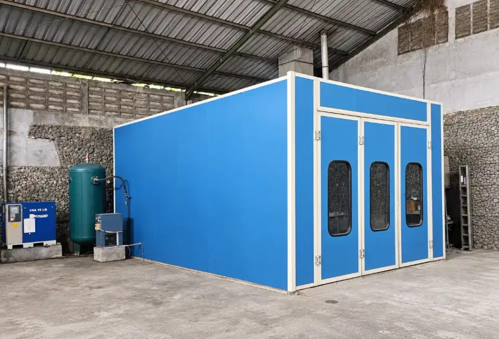 SPRAY BOOTH BENGKEL CAT MOBIL + AIR COMPRESSOR CECCATO