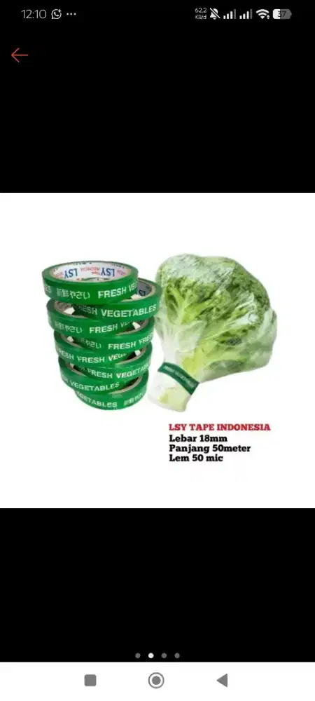 Lakban sayur kondisi baru