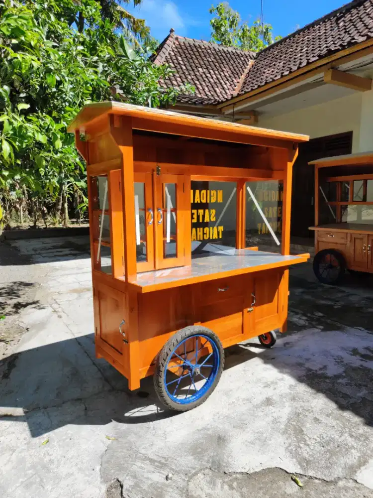 Gerobak Angkringan Bakso Mie Ayam PeceL Bubur Sate Martabak Ronde dlL