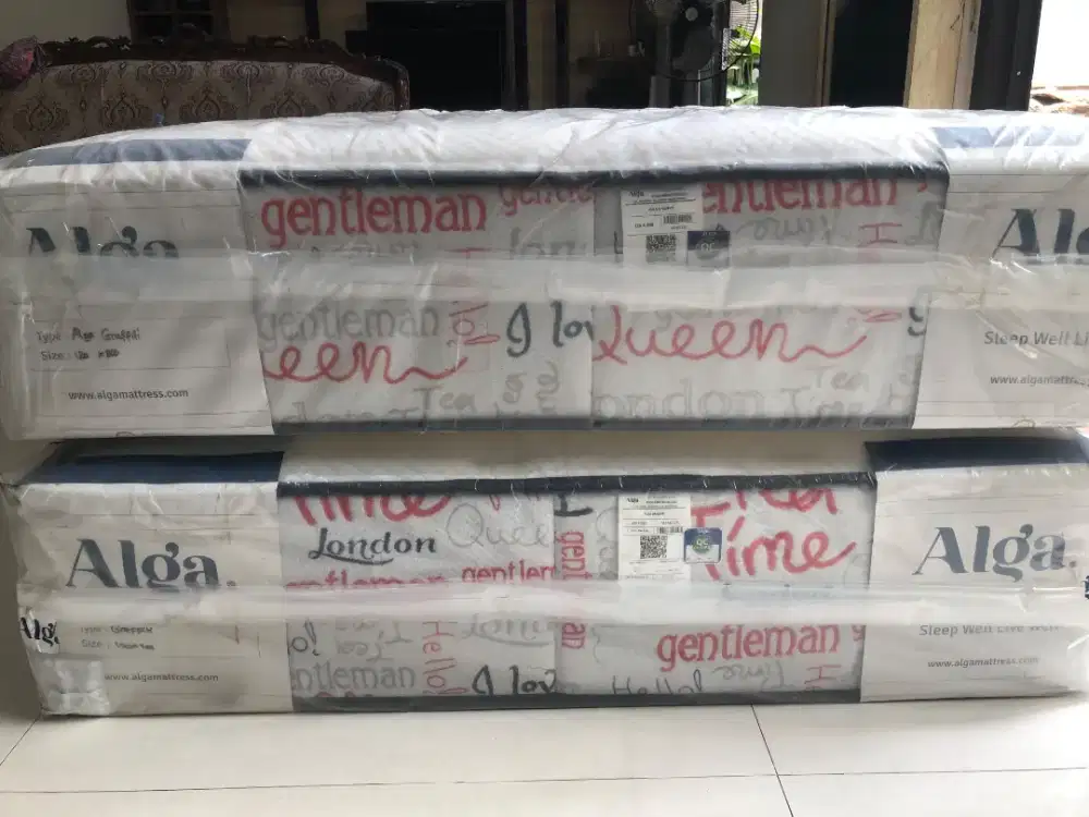 Spring bed/matras/kasur Alga Graffiti 120x200 murah, baru