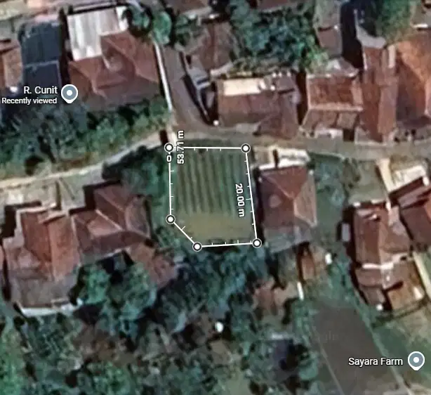 Dijual Tanah SHM 204 m2 Pinggir Jalan, Pasirhuni Ciawi Tasikmalaya