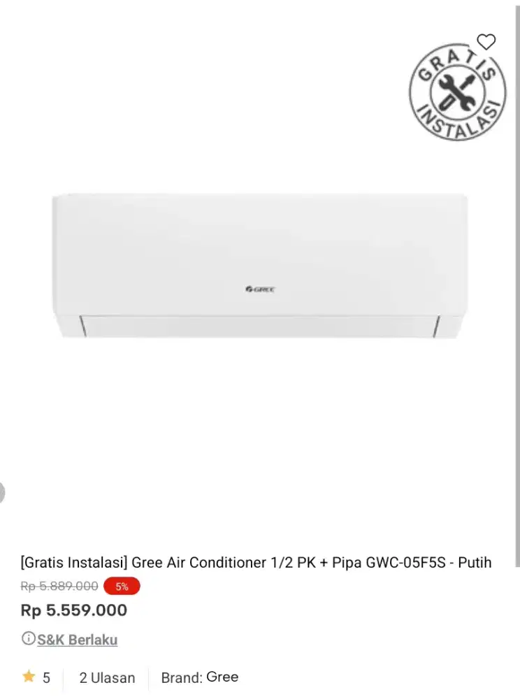 AC PROMO BISA CICILAN SYARAT KTP TANPA DP BAYAR BULAN DEPAN