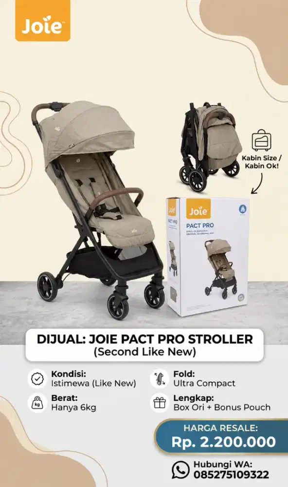 STROLLER JOIE PACT PRO LIKE NEW