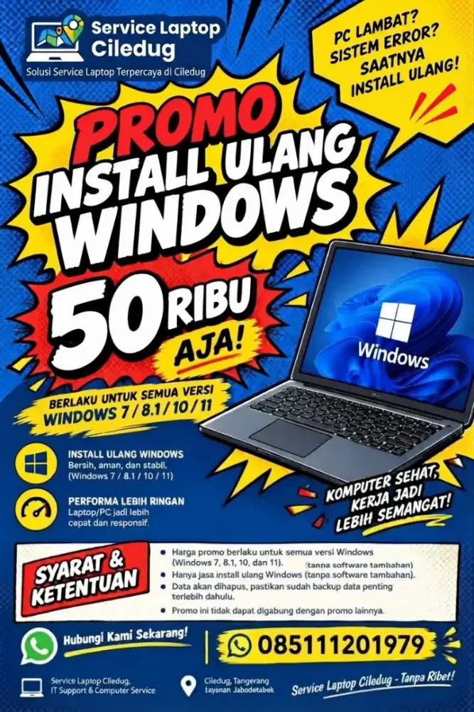 Jasa service laptop macbook komputer Ciledug bintaro