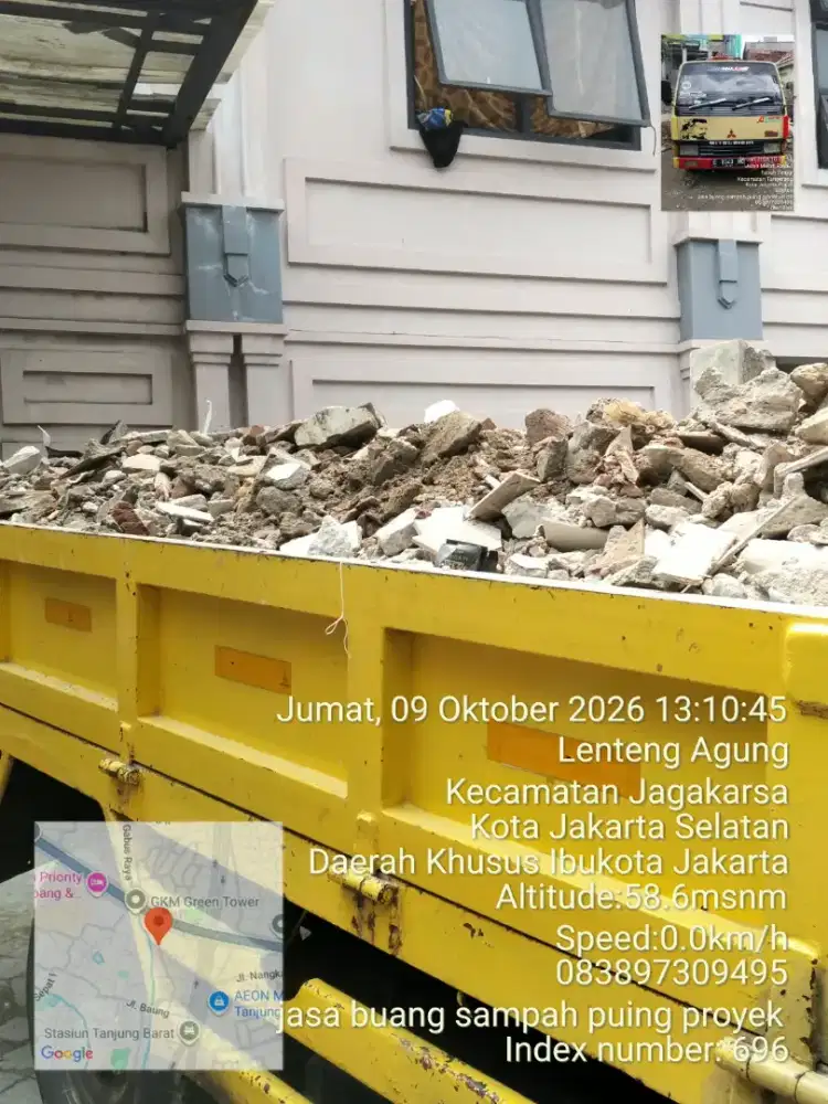 Jasa buang puing tanah