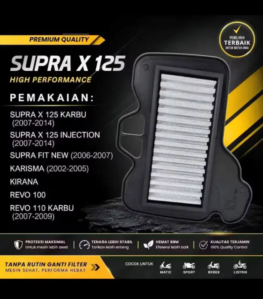 Filter udara racing Supra x 125