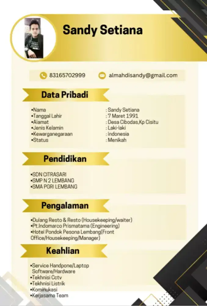 Cari pekerjaan,teknisi cctv/hotel/resto