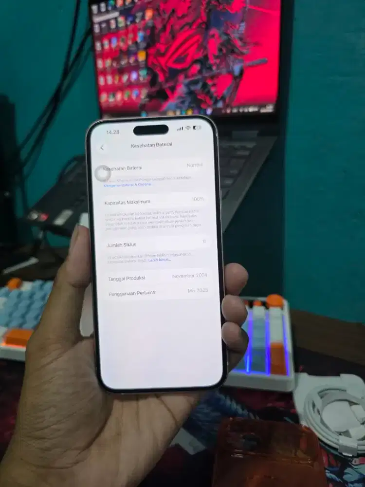 Iphone 15 PLus 128GB LikeNew BH100% Fullset AllOperator BisaTt