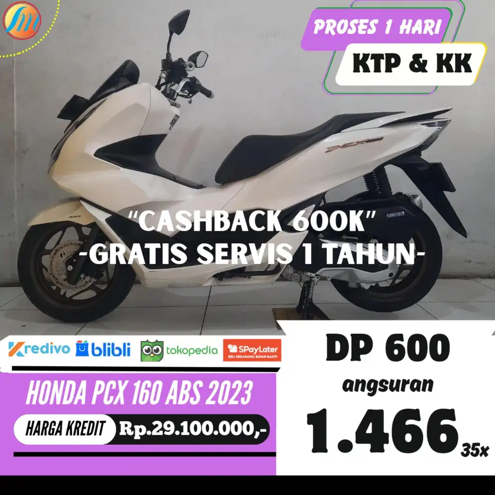 HONDA PCX 160 ABS 2023 DP CUKUP 600RB ANGSURAN RINGAN BERGARANSI