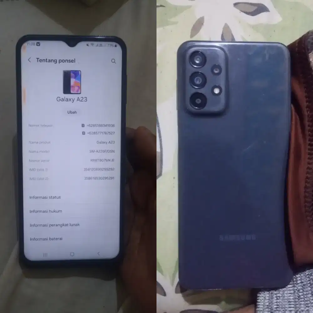 Samsung a23 nfc ram 6+6/128