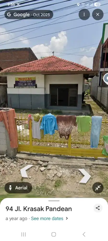 Dijual tanah dan bangunan di jl krask pandean