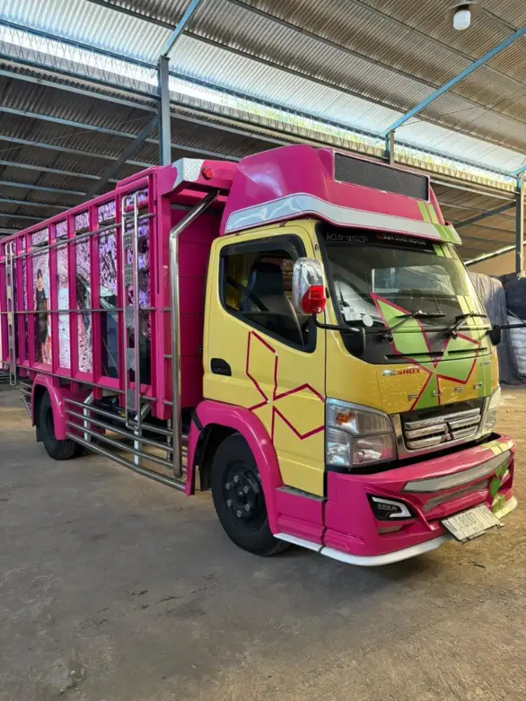 Truk canter FE 75 shdx warna kuning