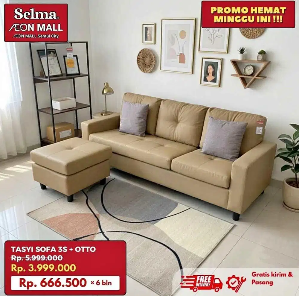 Sofa L tasyi paling murah