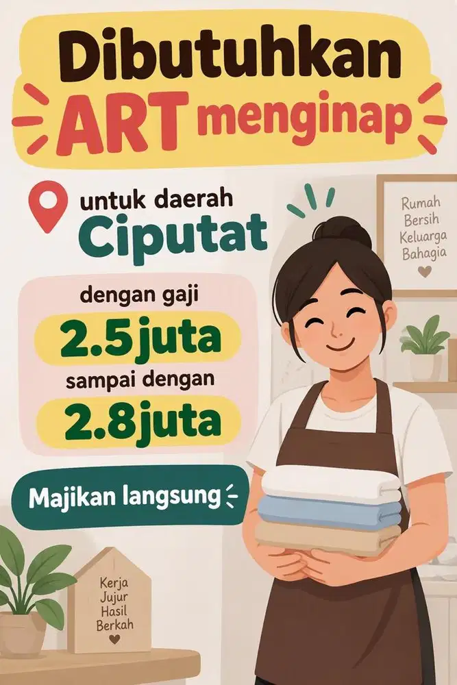 Dibutuhkan ART - Ciputat