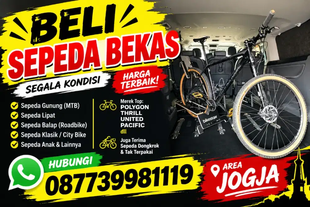 cari & di beli sepeda bekas polygon & sekelas nya siap ambil ke lokasi