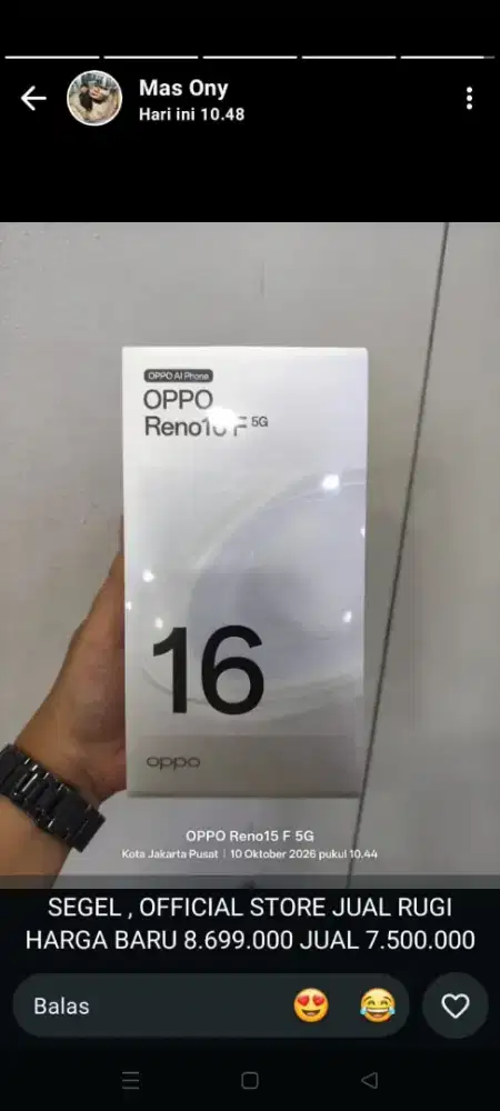 OPPO RENO 16F 5G RAM 8 ROM 256 SEGEL PABRIK GARANSI RESMI OFFICIAL