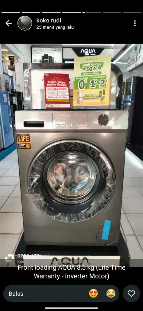 Mesin cuci AQUA 8.5kg