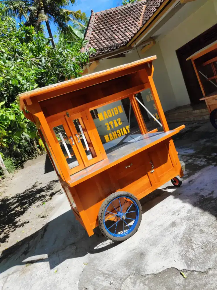Gerobak Angkringan Bakso Mie Ayam PeceL Bubur Sate Martabak Ronde dlL
