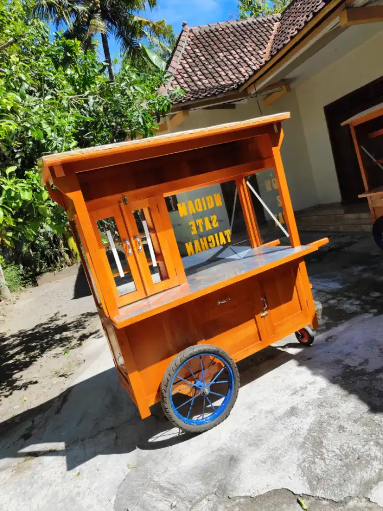 Gerobak Angkringan Bakso Mie Ayam PeceL Bubur Sate Martabak Ronde dlL