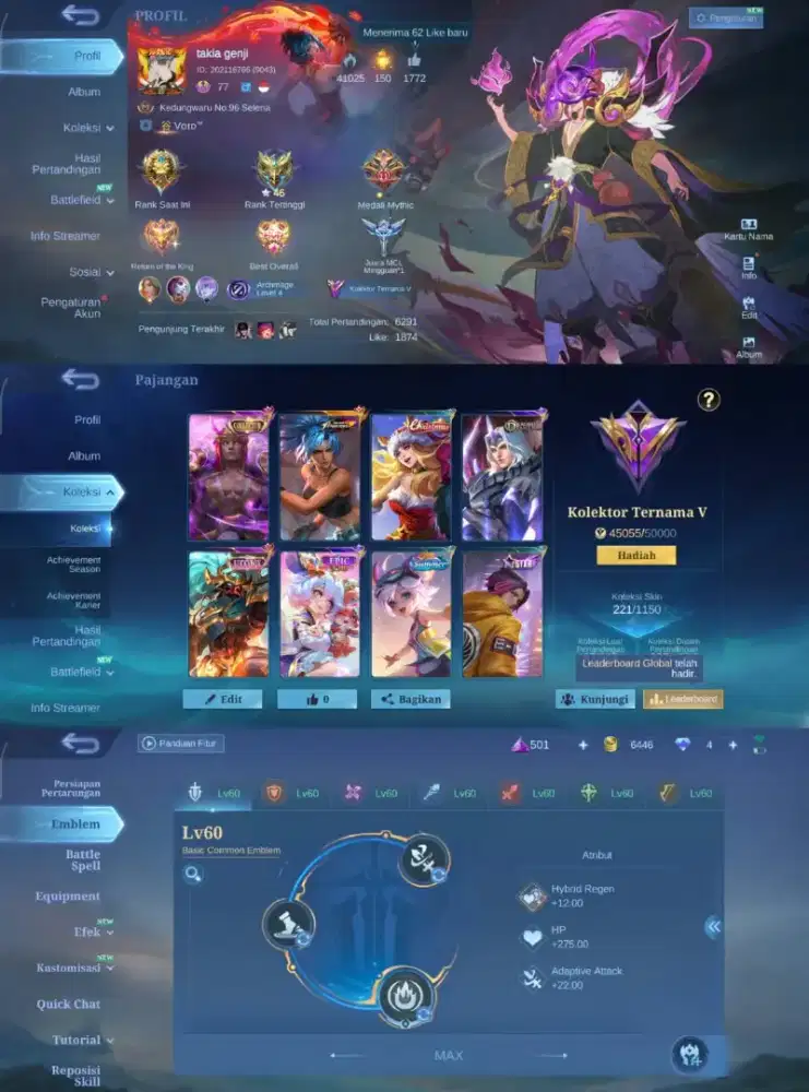 JUAL AKUN MOBILE LEGENDS AMAN TERPERCAYA YANG MINAT CHET
