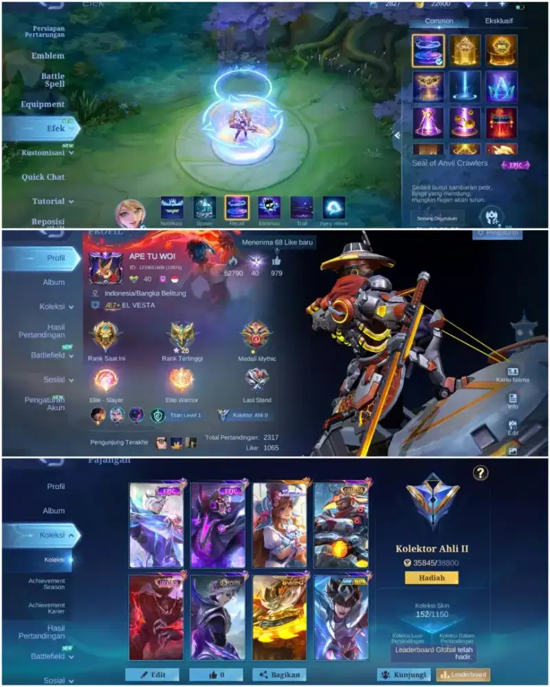 JUAL AKUN MOBILE LEGENDS AMAN TERPERCAYA YANG MINAT CHET