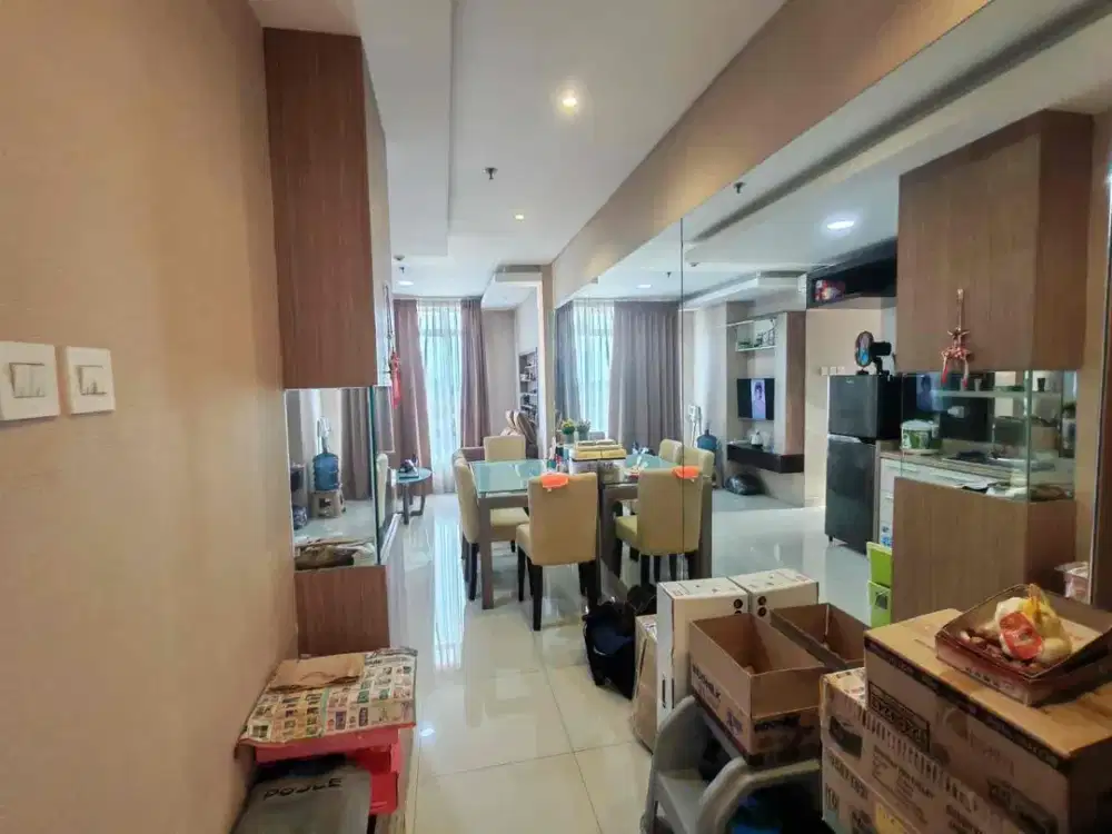 Apartemen sunter icon 3 BR renov jadi 2 BR lantai rendah full furnish siap huni