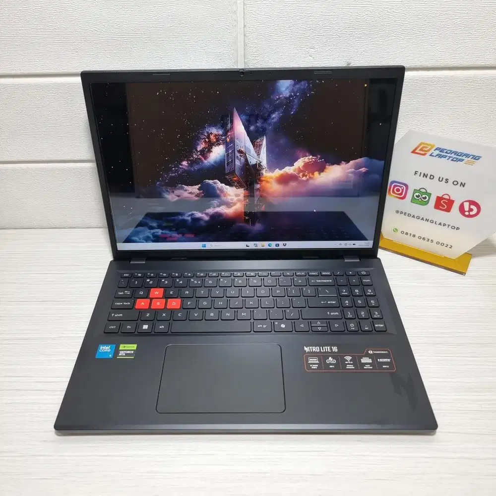 ACER NITRO LITE 16 Core 5 210H RAM 16GB SSD 512GB RTX 3050 6GB