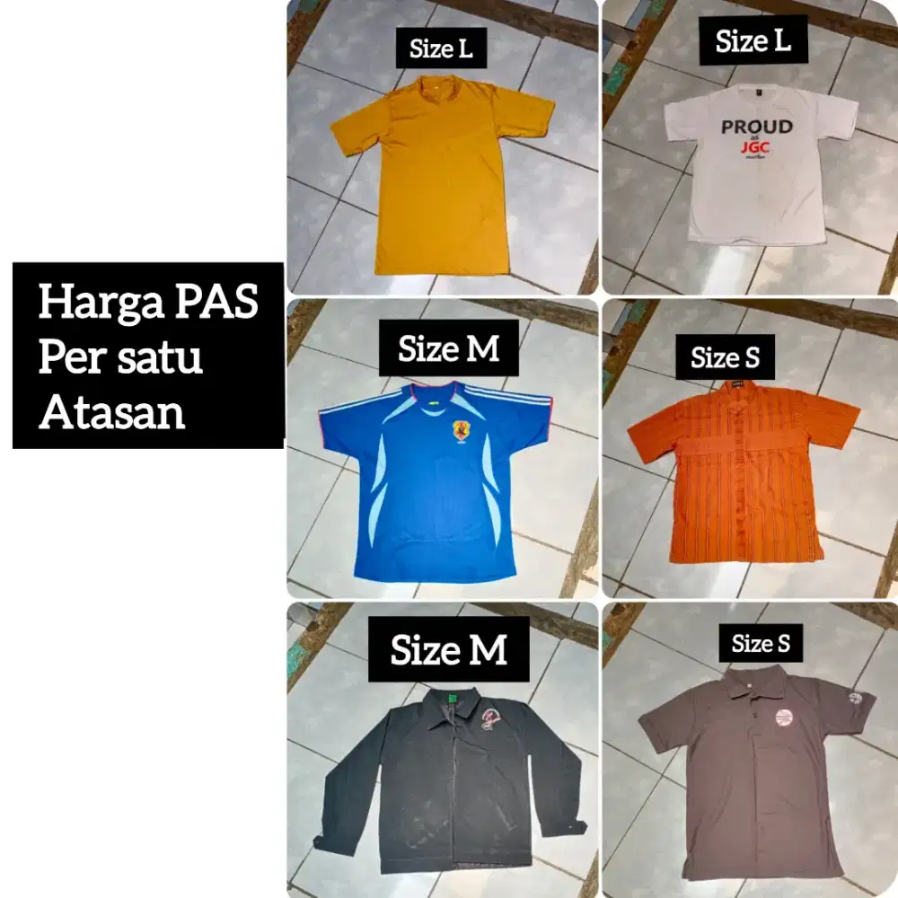 Preloved Kaos dan atasan Pria