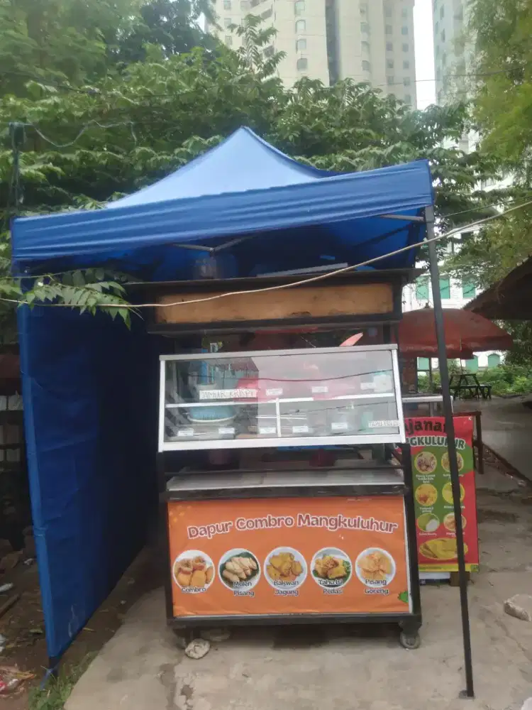 Over lapak + jual Gerobak dan peralatannya
