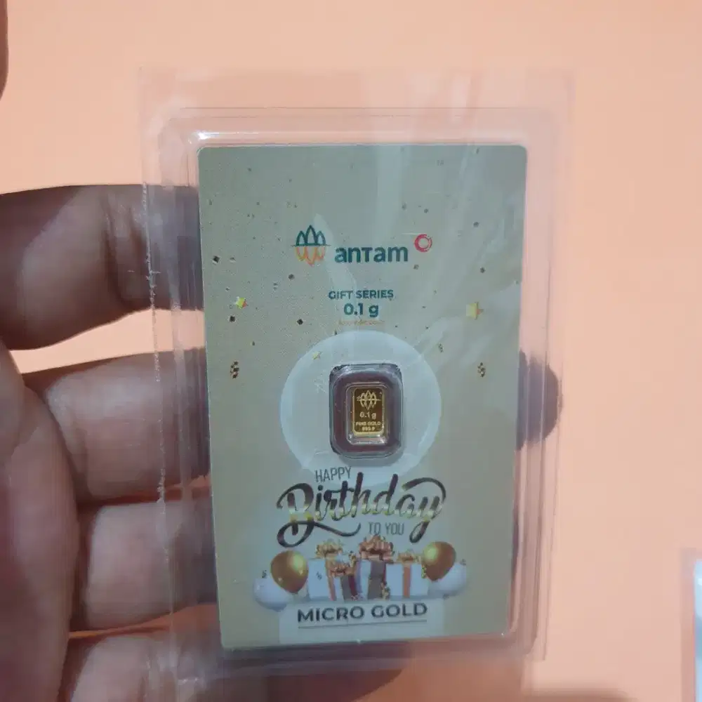 Emas Antam Microgold 0,1 0.1 gram Premium Gift Series