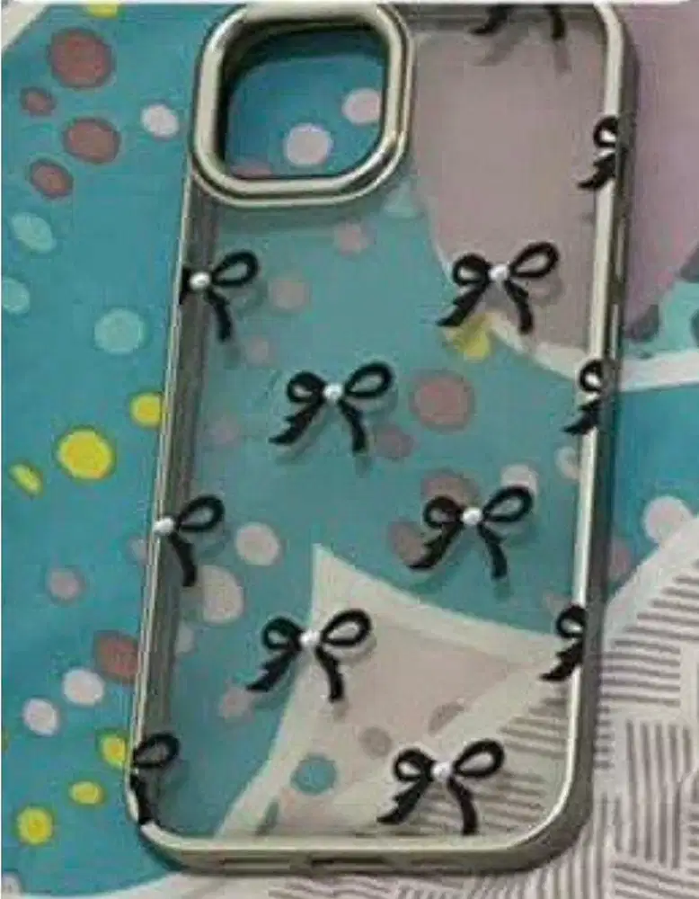 black bow clear frame soft case
