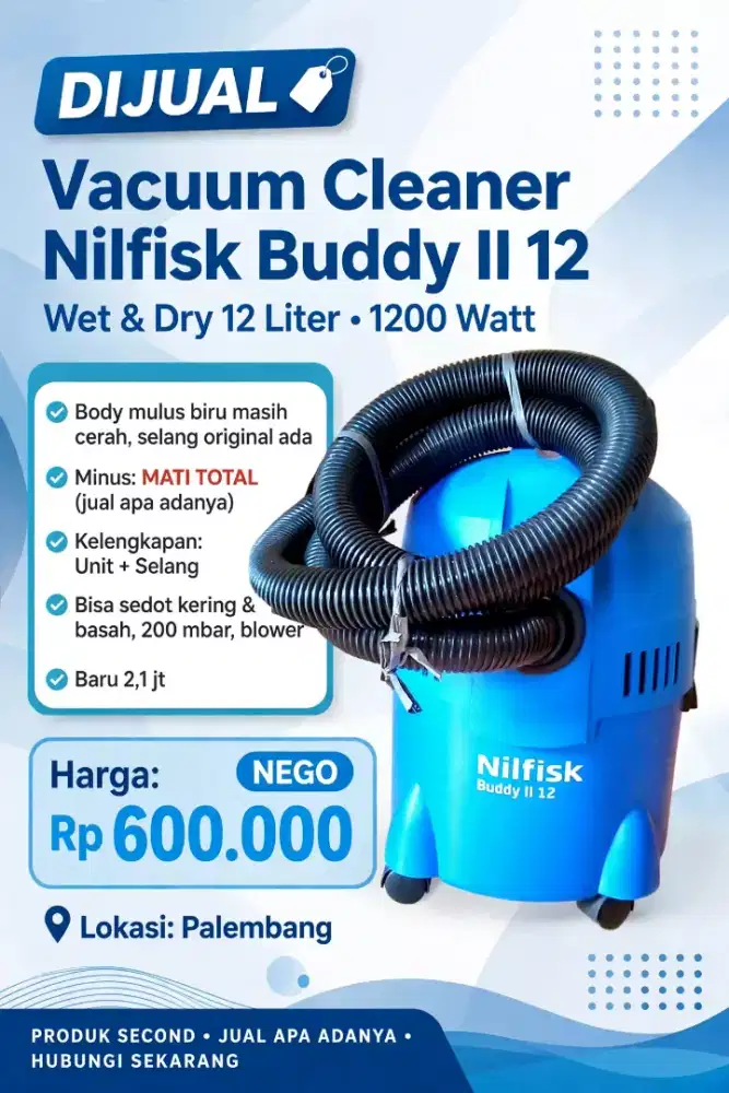 Vacum Cleanear Nilfisk Buddy II 12 Wet & Dry 12 liter