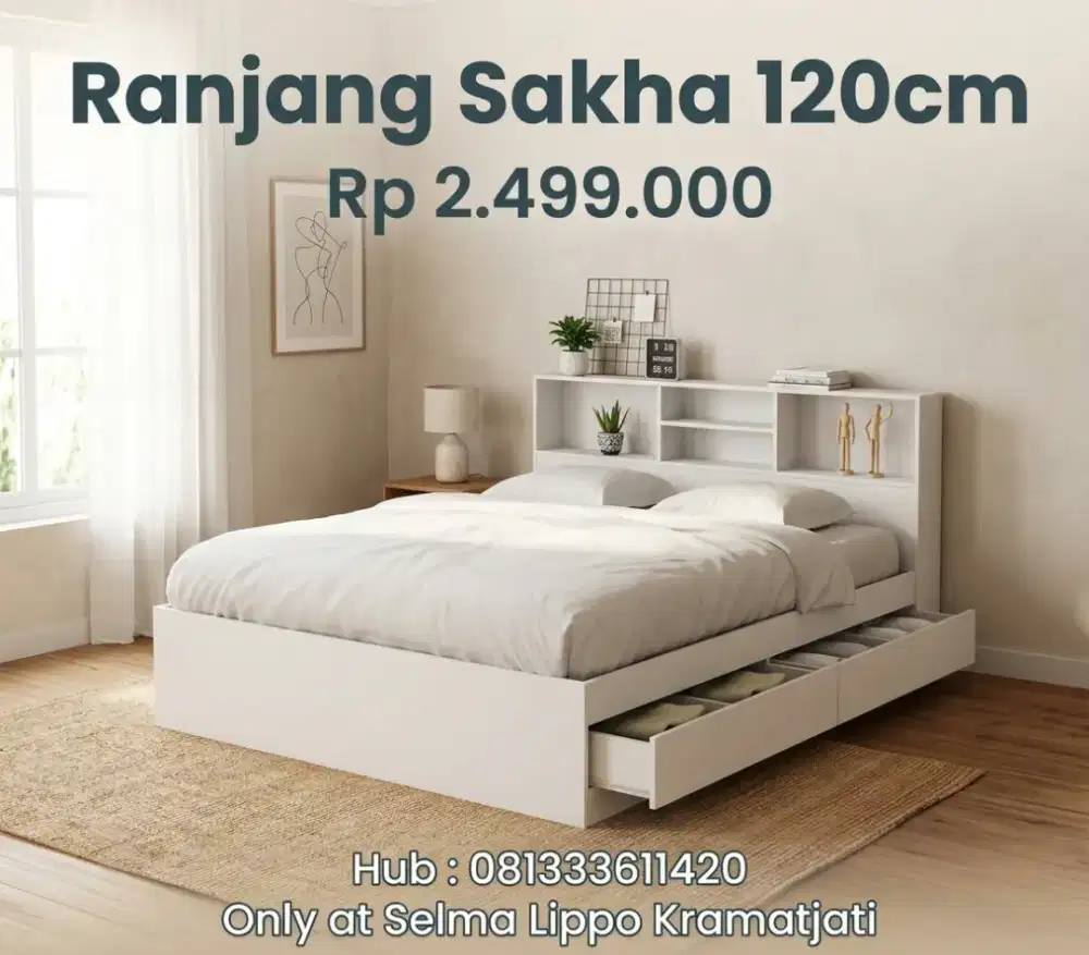 Ranjang Sakha with Storage 120x200