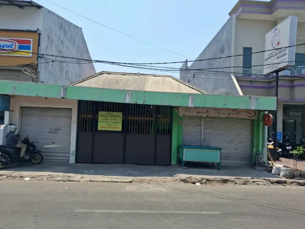 Di Jual Tanah & Rumah NOL JALAN luas 221m2 Ngangel Cocok Untuk Usaha