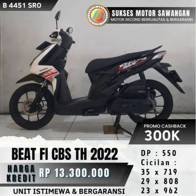 CASH KREDIT HONDA BEAT FI CBS TH 2022 BEAT LED UNIT MULUS BERGARANSI