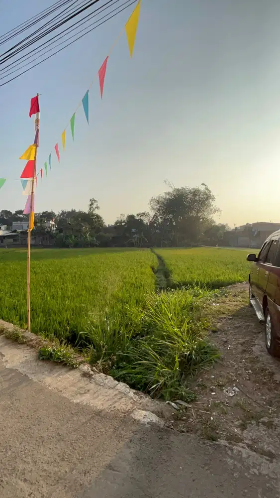 Dijual Tanah Sawah Aktif 1.498 m² SHM Cimahi Dekat Tol Baros