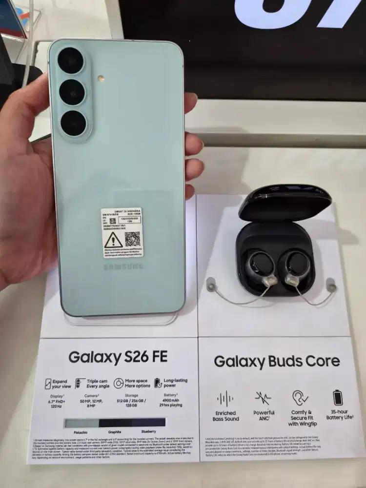 SAMSUNG S26FE CASHBACK 2,2JT FREE BUDS CORE