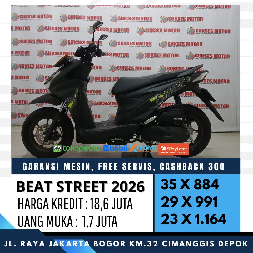 HONDA NEW BEAT STREET 2026 MULUS CASH KREDIT UNIT BERGARANSI