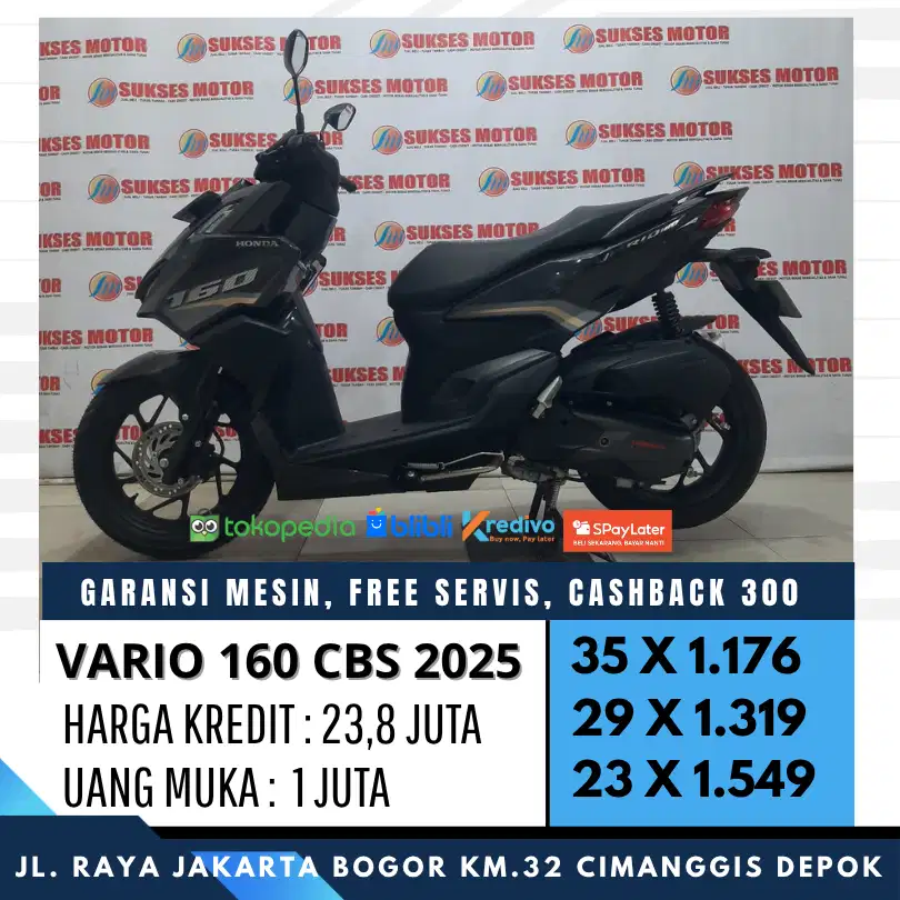 HONDA VARIO 160 CBS 2025 MULUS CASH KREDIT PROMO CASHBACK 300
