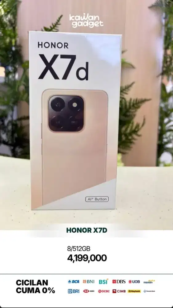 Bisa cicilan Honor x7d 8/512gb garansi resmi