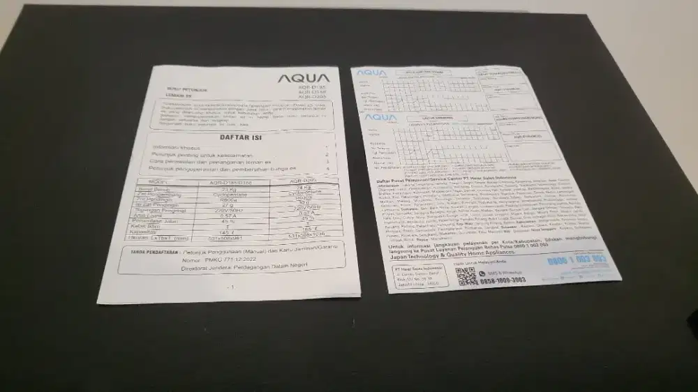 Kulkas di jual merk Aqua