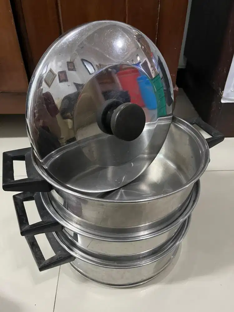 Jual Cepat Maspion Maxim Oreo 28cm 3-tier Stainless Steel Steamer