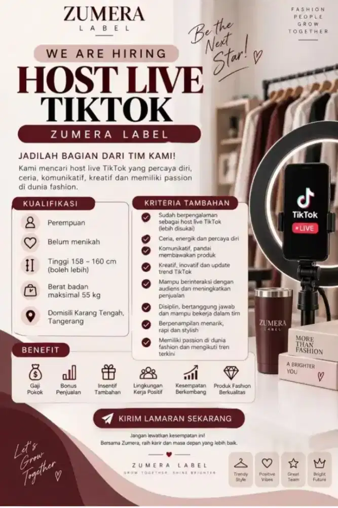 Di butuhkan Host live